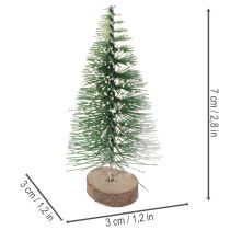 Artikel Kunstmatige mini-kerstboompjes als tafeldecoratie voor Kerstmis, bedekt met sneeuw, 6 cm, 12 stuks