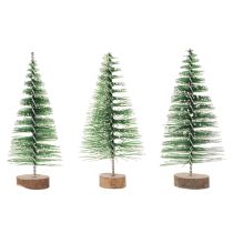 Artikel Kunstmatige mini-kerstboompjes als tafeldecoratie voor Kerstmis, bedekt met sneeuw, 6 cm, 12 stuks