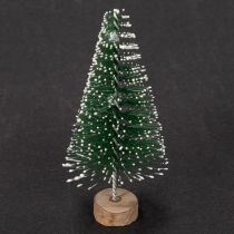 Artikel Kunstmatige mini-kerstboompjes als tafeldecoratie voor Kerstmis, bedekt met sneeuw, 6 cm, 12 stuks
