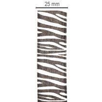Artikel Cadeaulint met zebraprint, 25 mm breed, 20 m lang