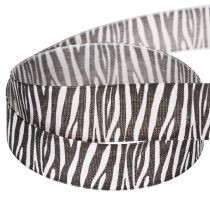 Artikel Cadeaulint met zebraprint, 25 mm breed, 20 m lang
