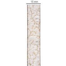 Artikel Decoratief lint, transparant organza lint voor tafeldecoratie, 15 mm breed, 20 m lang