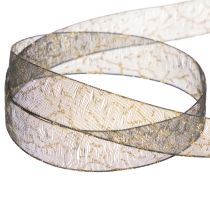 Artikel Decoratief lint, transparant organza lint voor tafeldecoratie, 15 mm breed, 20 m lang