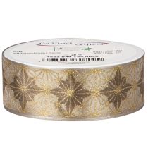 Artikel Decoratief lint met sterren, cadeaulint met vormvaste rand, 40 mm breed, 20 m lang