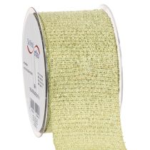 Artikel Decoratief lint met glitter, breed lint voor het inpakken van cadeaus, 55 mm breed, 15 m lang