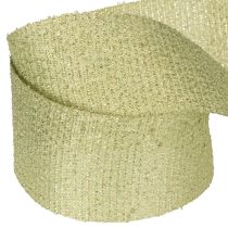 Artikel Decoratief lint met glitter, breed lint voor het inpakken van cadeaus, 55 mm breed, 15 m lang