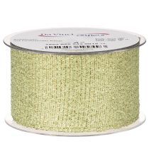 Artikel Decoratief lint met glitter, breed lint voor het inpakken van cadeaus, 55 mm breed, 15 m lang