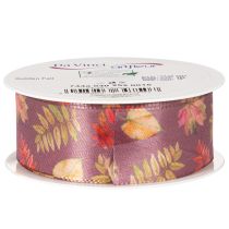 Artikel Decoratief lint met herfstbladmotief, 40 mm breed, 15 m lang