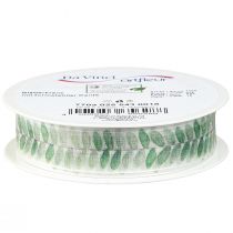 Artikel Lint Groene Bladeren Organzalint Decoratief Lint 25mm 18m