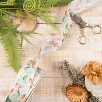 Artikel Cadeaulint, herfstdesign met rozenbottels en bladeren, 40 mm x 18 m