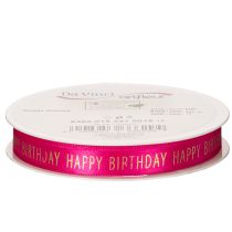 Artikel Cadeaulint met de tekst "Happy Birthday" en feestelijke letters voor het versieren van verjaardagscadeaus, 18 meter