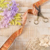 Artikel Cadeaulint met herfstbladeren voor creatieve verpakkingen, 25 mm breed, 18 m lang.