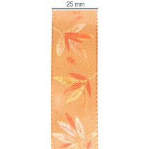 Artikel Cadeaulint met herfstbladeren voor creatieve verpakkingen, 25 mm breed, 18 m lang.