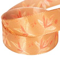 Artikel Cadeaulint met herfstbladeren voor creatieve verpakkingen, 25 mm breed, 18 m lang.