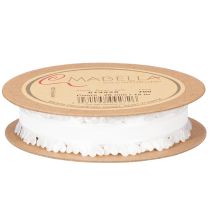 Artikel Decoratief wit lint met hartjes voor creatieve knutselideeën, 20 mm x 15 m
