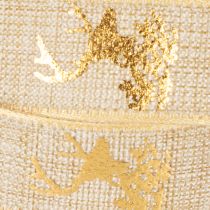 Artikel Decoratief lint met hertenmotief, kerstlint, 15 mm x 15 m