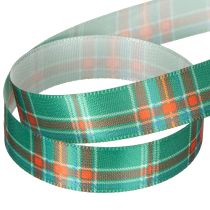 Artikel Geruit cadeaulint voor kerstcadeaus, 15 mm x 20 m