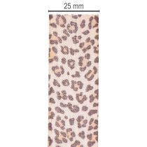 Artikel Cadeaulint met luipaardprint, 25 mm breed, 18 m lang