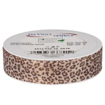 Artikel Cadeaulint met luipaardprint, 25 mm breed, 18 m lang