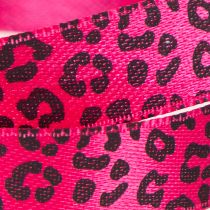 Artikel Decoratief lint met luipaardprint, roze, 15 mm x 18 m