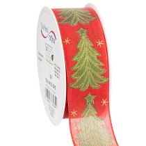Artikel Kerstboom van cadeaulint met sterren, 40 mm, 15 m