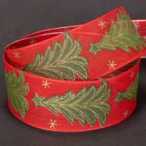 Artikel Kerstboom van cadeaulint met sterren, 40 mm, 15 m