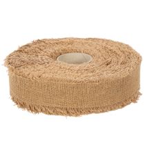 Artikel Decoratief katoenen lint, rustieke stijl, met franjes, 40 mm, 30 m