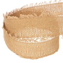Artikel Decoratief katoenen lint, rustieke stijl, met franjes, 40 mm, 30 m