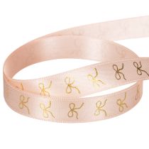 Artikel Cadeaulint met gouden strikjes 15 mm 18 m