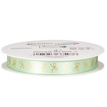 Artikel Decoratief lint met gouden strikken op een rol, 15 mm breed, 18 m lang