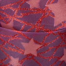 Artikel Glanzend decoratief lint met sterrenpatroon voor kerstversiering, 40 mm x 15 m