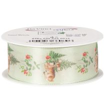 Artikel Decoratief lint met hertenmotief, bos en bloemen, 40 mm x 15 m