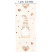 Artikel Decoratief lint met kabouters en hartjes voor cadeaus en knutselwerkjes, 40 mm x 15 m