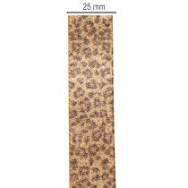Artikel Cadeaulint met luipaardprint voor creatieve decoratie en bloemschikken, 25 mm x 20 m