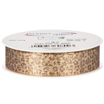 Artikel Cadeaulint met luipaardprint voor creatieve decoratie en bloemschikken, 25 mm x 20 m