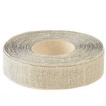 Artikel Decoratief lint naturel beige linnen lint 25mm 20m