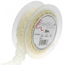 Artikel Kanten Lint Bruiloft Decor Romantisch Crème Wit W35mm L20m