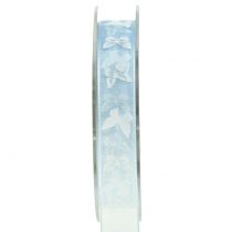 Organza lint vlinder blauw 15mm 20m