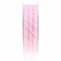 Kanten lint roze 20mm 20m