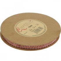 Artikel Decoratief lint antiek roze, kanten lint, bloemenbenodigdheden, bruiloft B15mm L15m