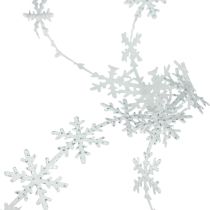 Artikel Satijnlint Kerstlint sneeuwvlok wit 25mm 5m