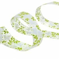 Artikel Decoratief lint met vlinders 25mm groen organzalint cadeaulint 20m