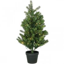 Artikel Kunstkerstboom in pot LED buiten 90cm