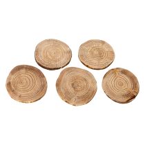 Artikel Natuurlijke ronde houten schijven voor decoratie en knutselwerk, 6 cm, 300 g
