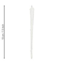 Artikel Kerstboomdecoratie ijspegel glasdecoratie om op te hangen 19cm 3 stuks