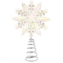 Artikel Boomtopper Kerst sneeuwvlokken decoratie Ø14,5cm 2st
