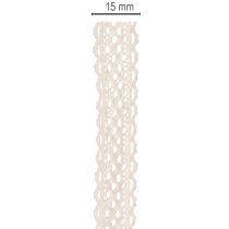 Artikel Katoenen kantlint voor decoratie en knutselwerk, 15 mm breed, 10 m lang