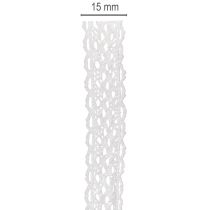 Artikel Katoenen kantlint, fijn decoratief lint voor knutselprojecten, 15 mm breed, 10 m lang
