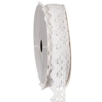 Artikel Decoratief kanten lint, fijn katoenen band voor knutselprojecten, 15 mm breed, 10 m lang