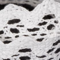 Artikel Decoratief kanten lint, fijn katoenen band voor knutselprojecten, 15 mm breed, 10 m lang